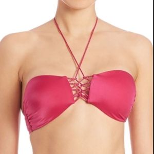 VIX Solid Braid Bandeau Bikini Top